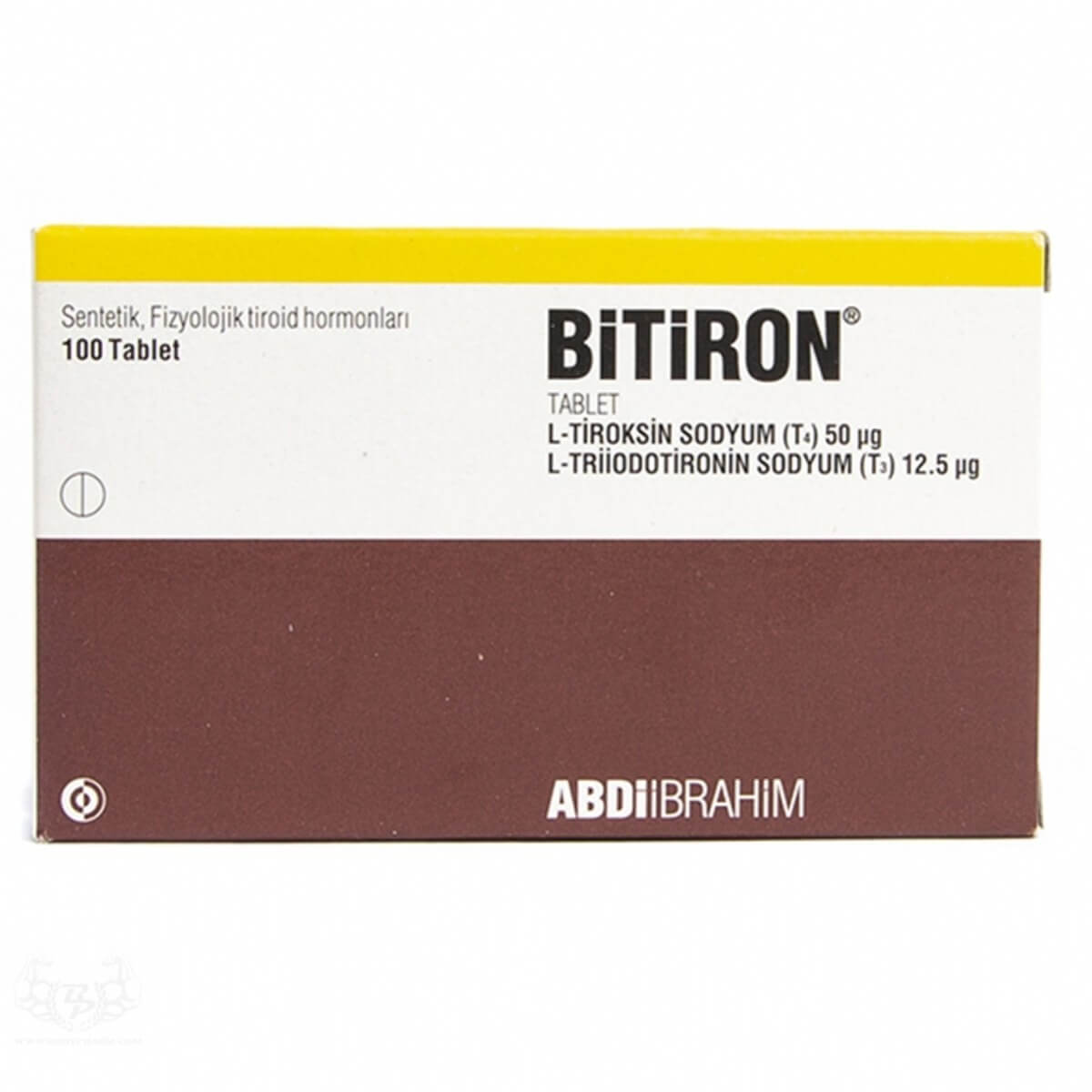 Bitiron 100 Tablets 50 Mcg (T3-T4 Mix) Abdi Ibrahim EXP Bitiron 100 Tablets 50 Mcg (T3-T4 Mix) Abdi Ibrahim EXP