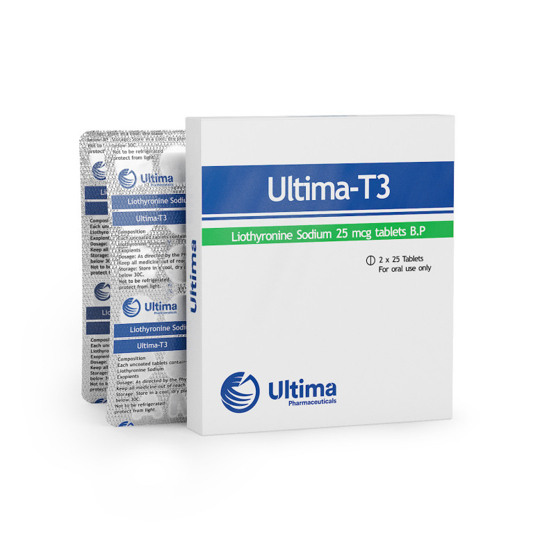 Ultima-T3 25 Mcg 50 Tablets Ultima Pharma INT Ultima-T3 25 Mcg 50 Tablets Ultima Pharma INT